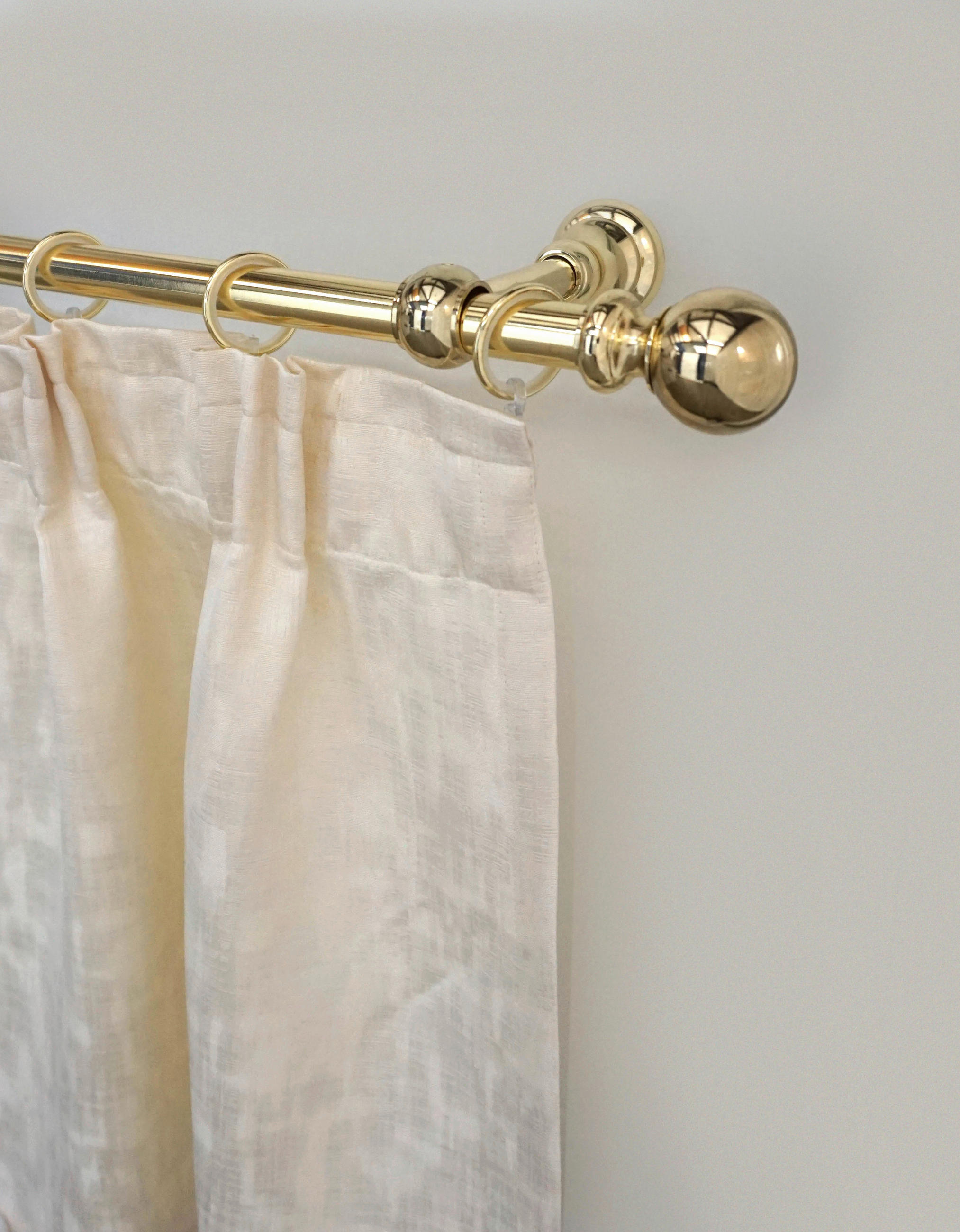 VORHANGSTANGE 225 cm  - Goldfarben, KONVENTIONELL, Metall (225cm)