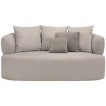 2-SITZER-SOFA in Plüsch Greige  - Greige/Graubraun, MODERN, Kunststoff/Textil (177/86/105cm) - Hom`in