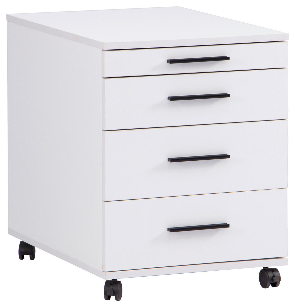 GÖRGŐS KONTÉNER - fekete/fehér, Basics, műanyag/faalapú anyag (43/56/60cm) - Carryhome