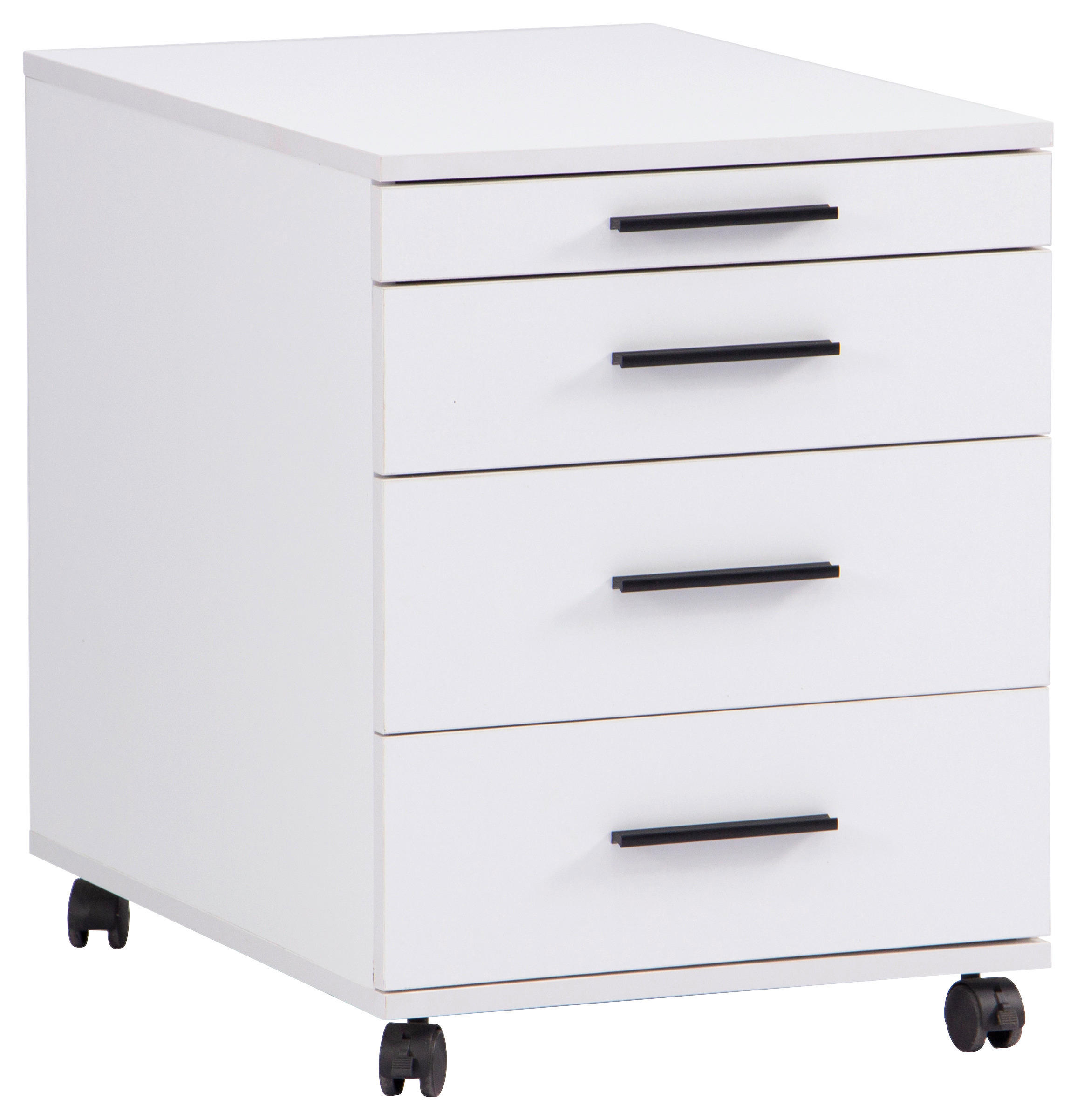 Carryhome Rollcontainer Weiß 43x56x60 cm