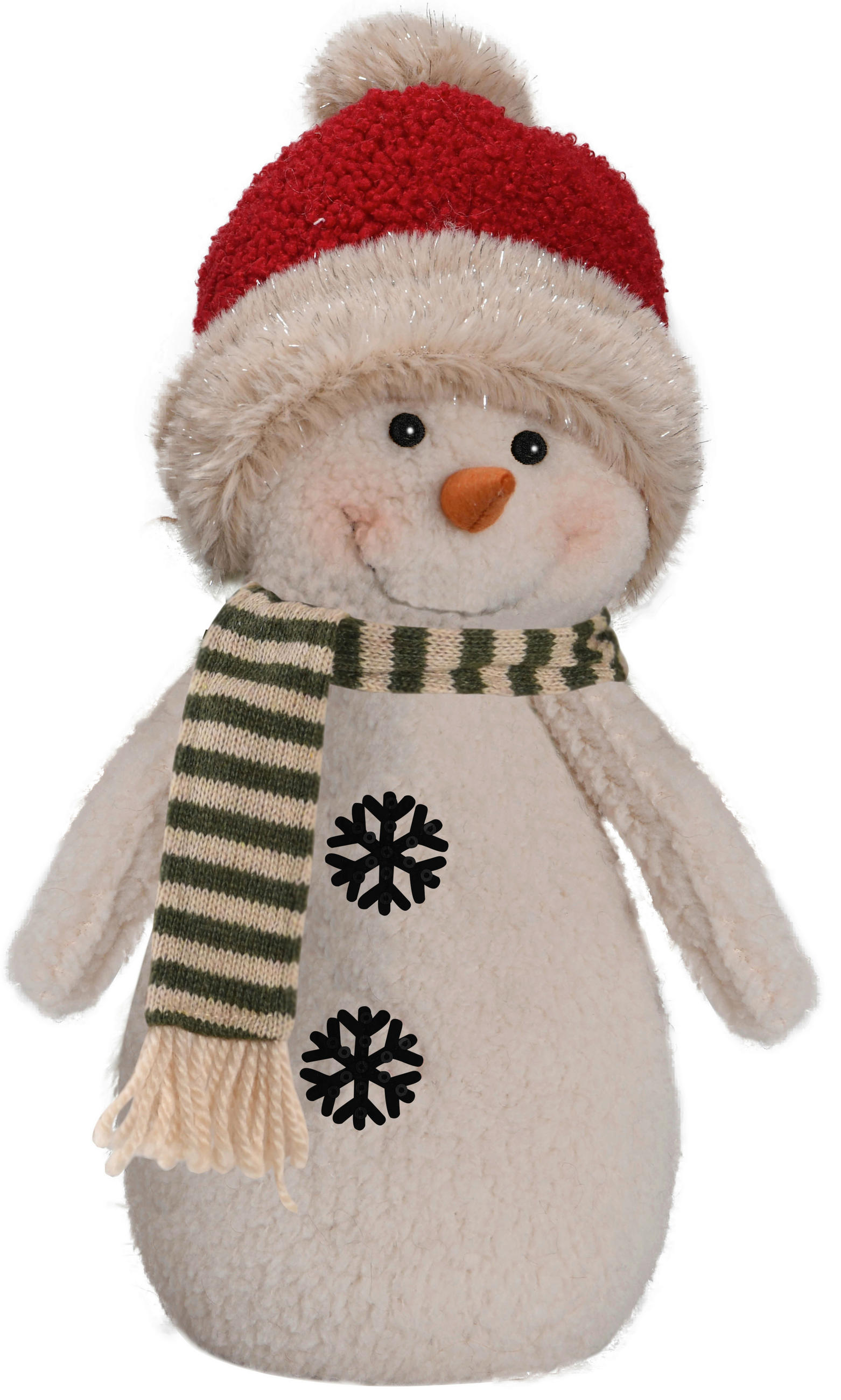 SCHNEEMANN  - Rot/Weiß, LIFESTYLE, Kunststoff/Textil (23/48/11cm) - X-Mas