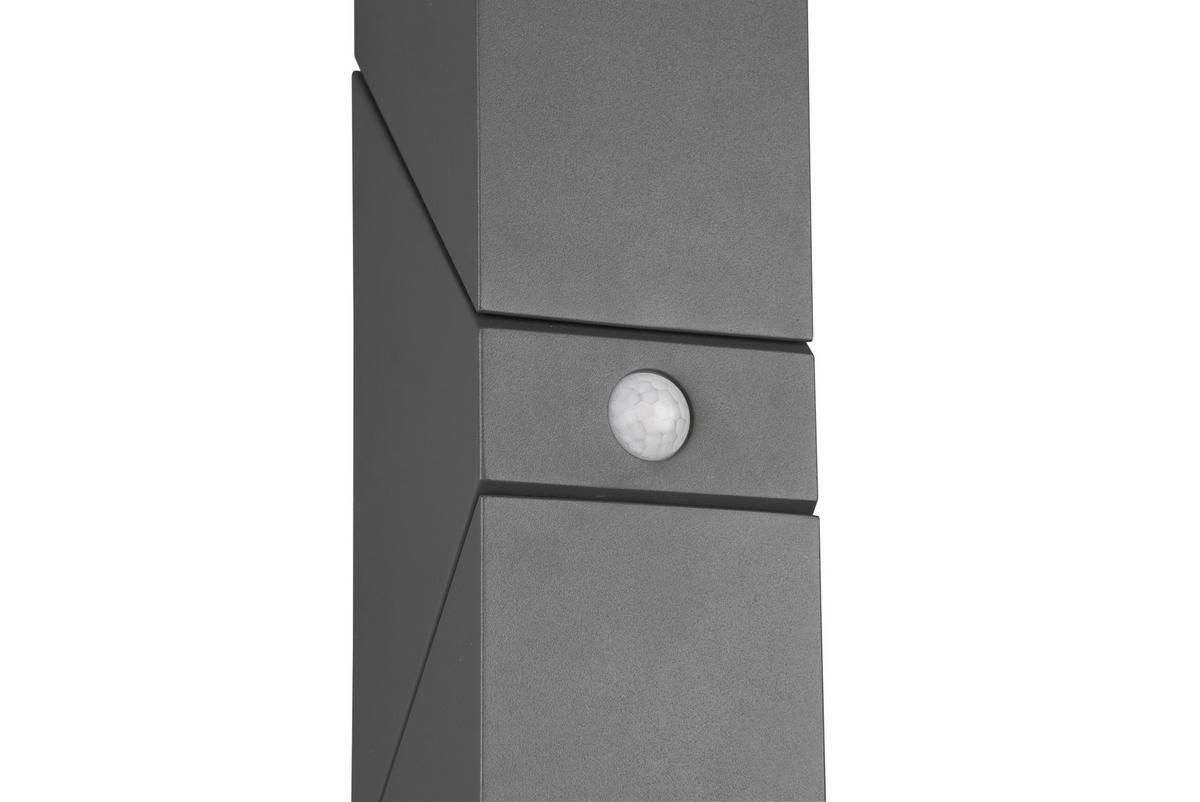 VÄGGLAMPA FÖR UTOMHUS - antracit, Basics, metall/plast (28/9/11cm)