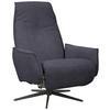 RELAXSESSEL Teddystoff Relaxfunktion    - Anthrazit/Schwarz, Design, Textil/Metall (76/103/86cm) - Welnova