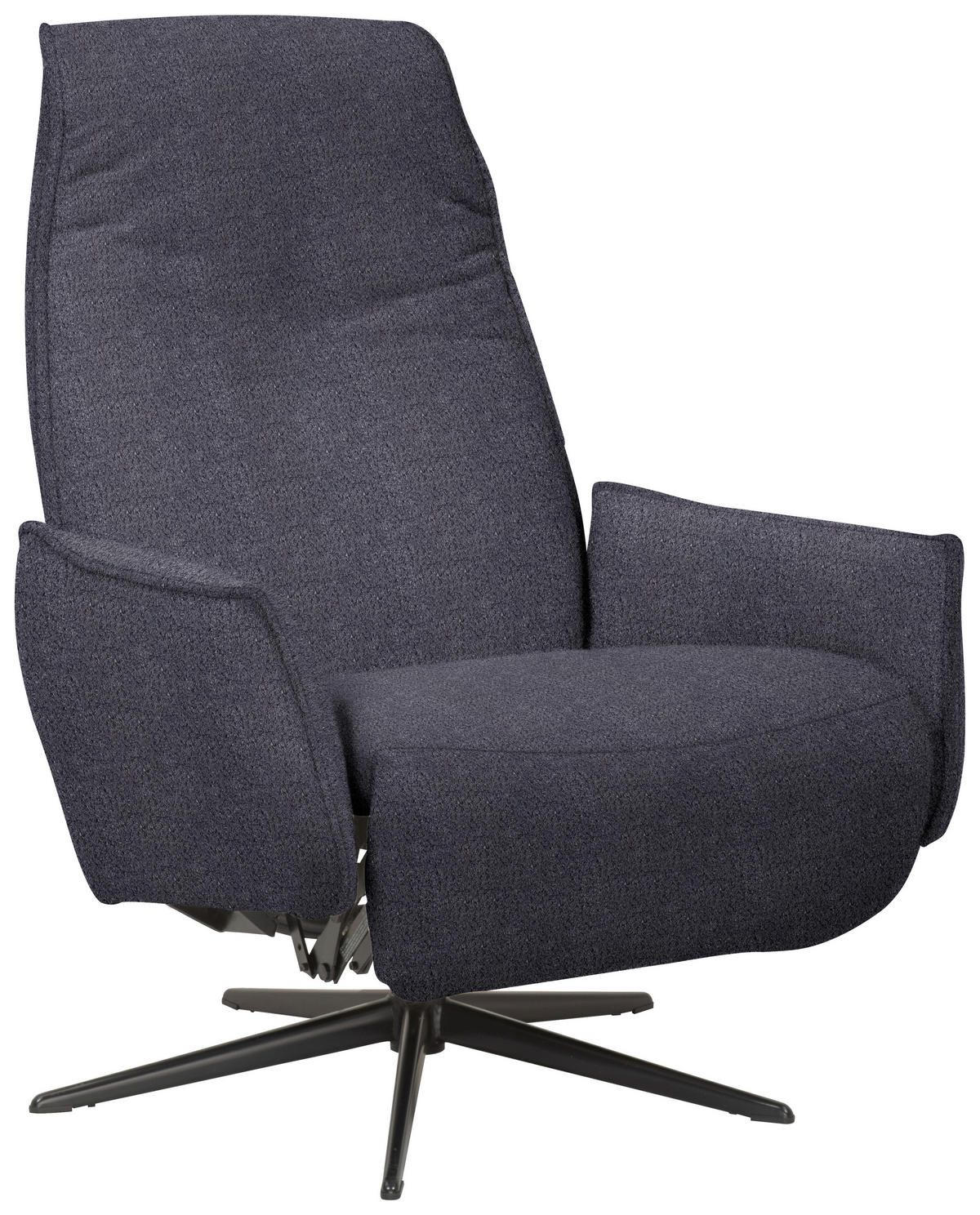 RELAXSESSEL in Textil Anthrazit  - Anthrazit/Schwarz, Design, Textil/Metall (76/103/86cm) - Welnova