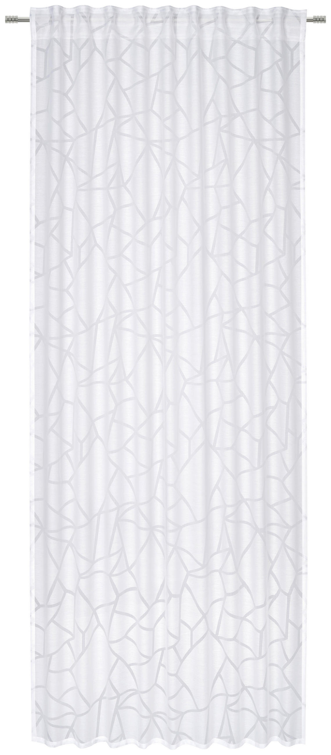 FERTIGVORHANG transparent  - Weiss, Design, Textil (135/245cm) - Esposa