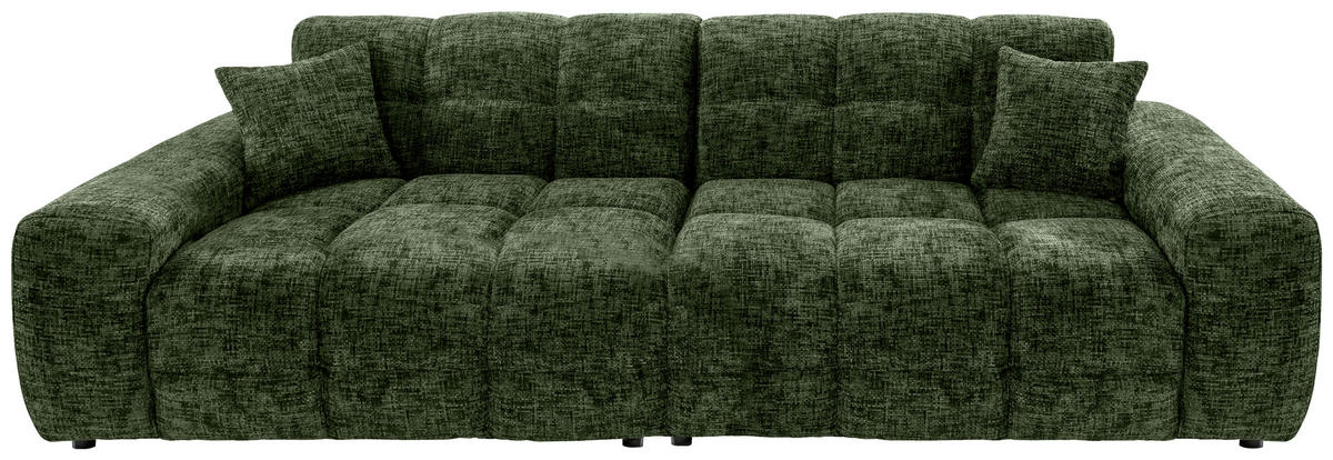 VIERSITZER-SOFA in Struktur Waldgrün  - Waldgrün/Schwarz, MODERN, Kunststoff/Textil (300/87/120cm) - Livetastic