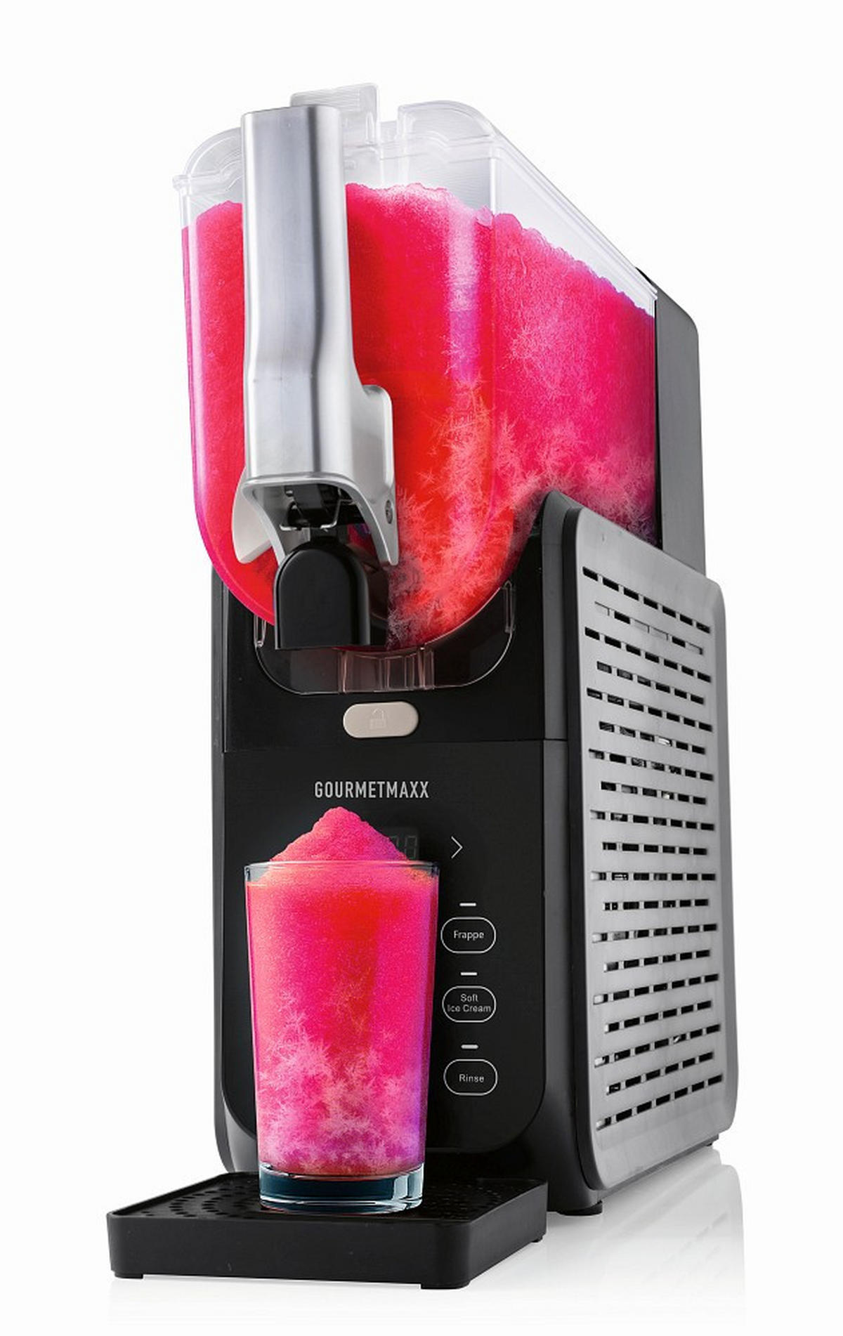 EISMASCHINE GOURMETmaxx  - Transparent/Schwarz, Basics, Kunststoff/Metall (40,5/15,5/43cm) - GOURMETMAXX