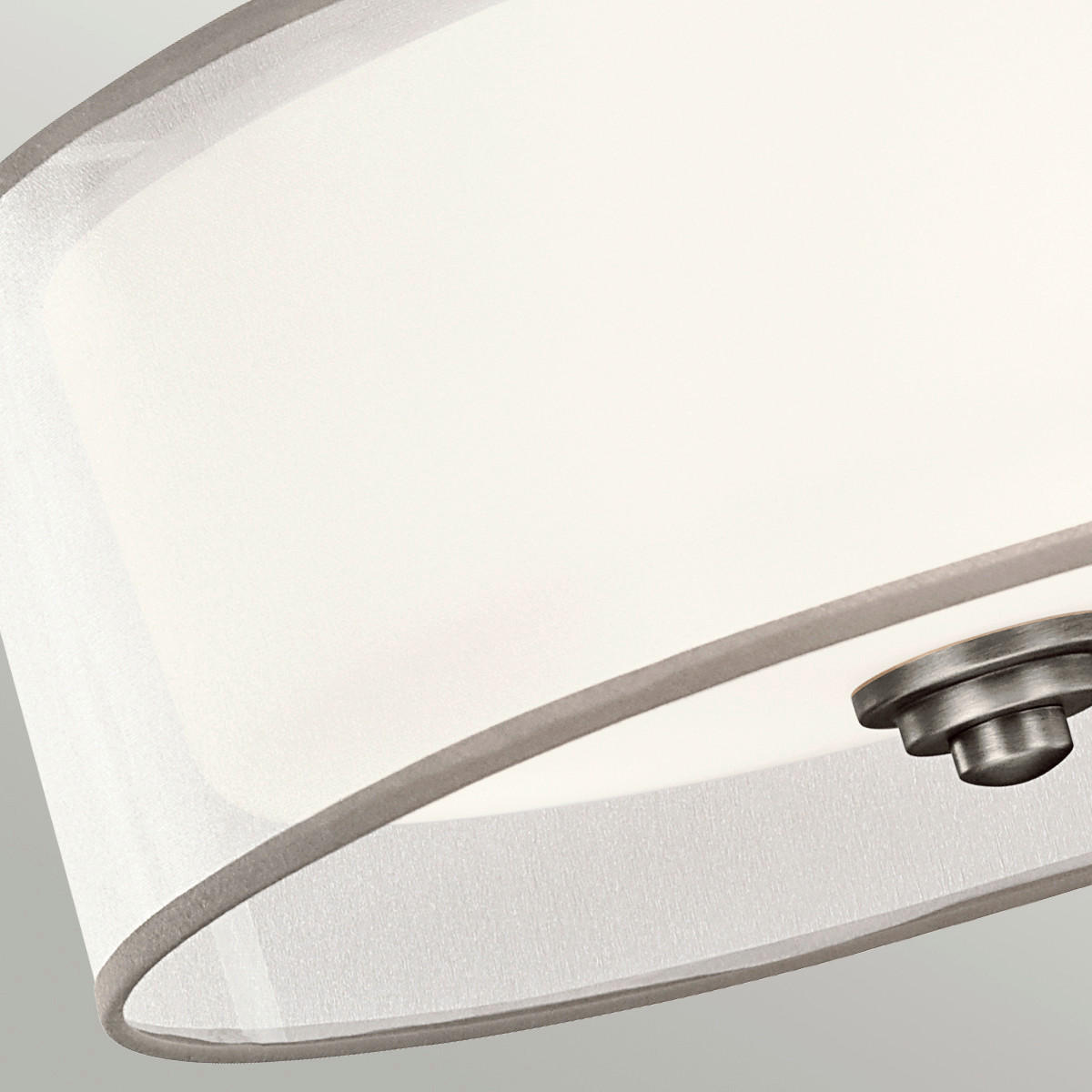 DECKENLEUCHTE Elstead Lacey 38.1/27.8 cm   - Silberfarben, LIFESTYLE, Glas/Textil (38.1/27.8cm) - Elstead Lighting
