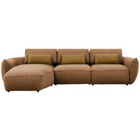 ECKSOFA  in Chenille Rostfarben  190/340 cm  - Rostfarben/Goldbraun, Design, Kunststoff/Textil (190/340cm) - Belluti