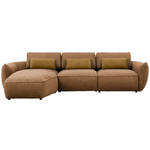 ECKSOFA  in Chenille Rostfarben  190/340 cm  - Rostfarben/Goldbraun, Design, Kunststoff/Textil (190/340cm) - Belluti