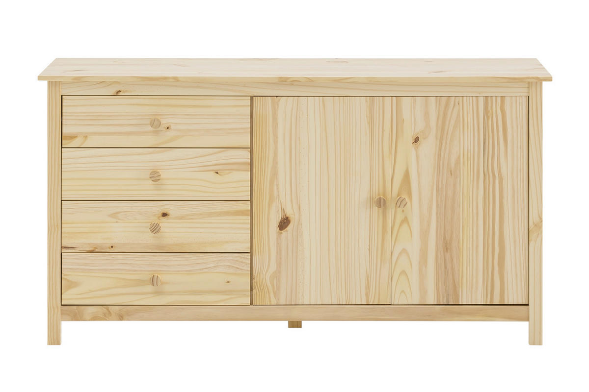 KOMMODE  in 150/80/40 cm  - Naturfarben, Design, Holz (150/80/40cm) - Livetastic