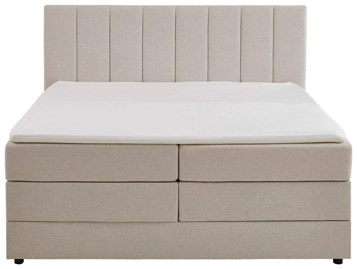 BOXBETT 180/200 cm  in Beige  - Beige/Schwarz, Basics, Holz/Textil (180/200cm) - Boxxx