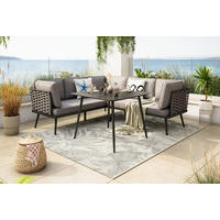 DINING-LOUNGESET Aluminium  - Dunkelgrau/Anthrazit, MODERN, Kunststoff/Textil - Ambia Garden