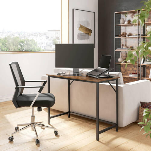 SCHREIBTISCH 100/50/75 cm  in Braun, Schwarz  - Schwarz/Braun, Basics, Holzwerkstoff/Metall (100/50/75cm) - Boxxx