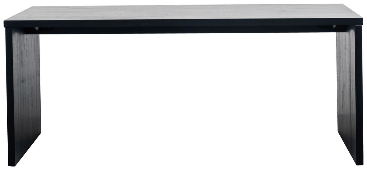 COUCHTISCH Eiche massiv Schwarz  - Schwarz, KONVENTIONELL, Holz (110/46/60cm) - MID.YOU