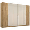 DREHTÜRENSCHRANK in Eiche Artisan, Champagner  - Champagner/Eiche Artisan, Modern, Glas/Holzwerkstoff (271/210/54cm) - Rauch Möbel