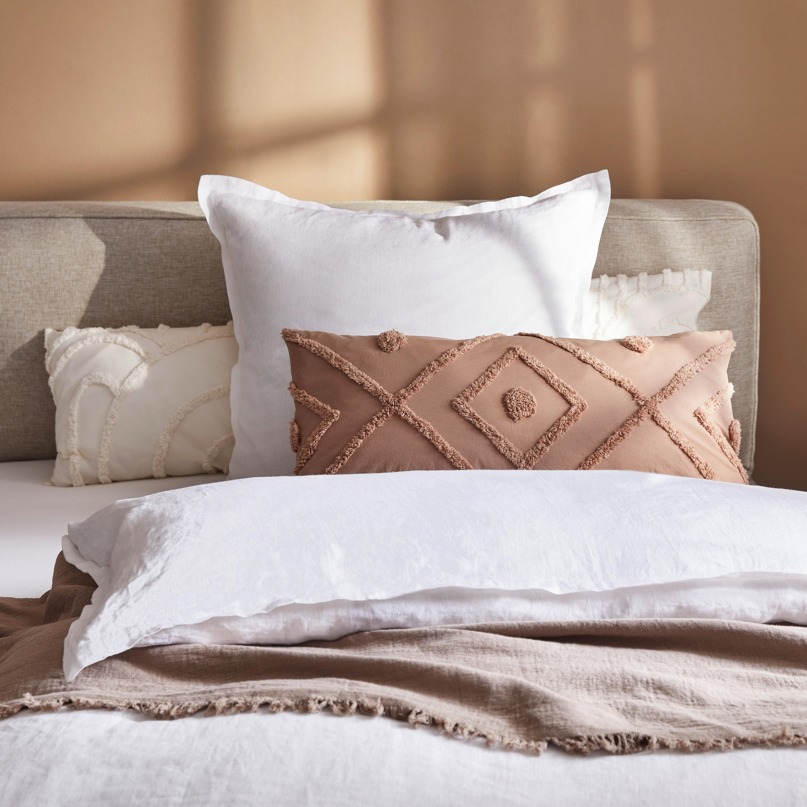 KISSENHÜLLEN-SET 40/80 cm - Naturfarben, Trend, Textil (40/80cm) - Ambiente