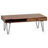 COUCHTISCH Sheesham massiv 117/60/40 cm rechteckig Sheeshamfarben  - Sheeshamfarben/Schwarz, Design, Holz/Metall (117/60/40cm) - MID.YOU