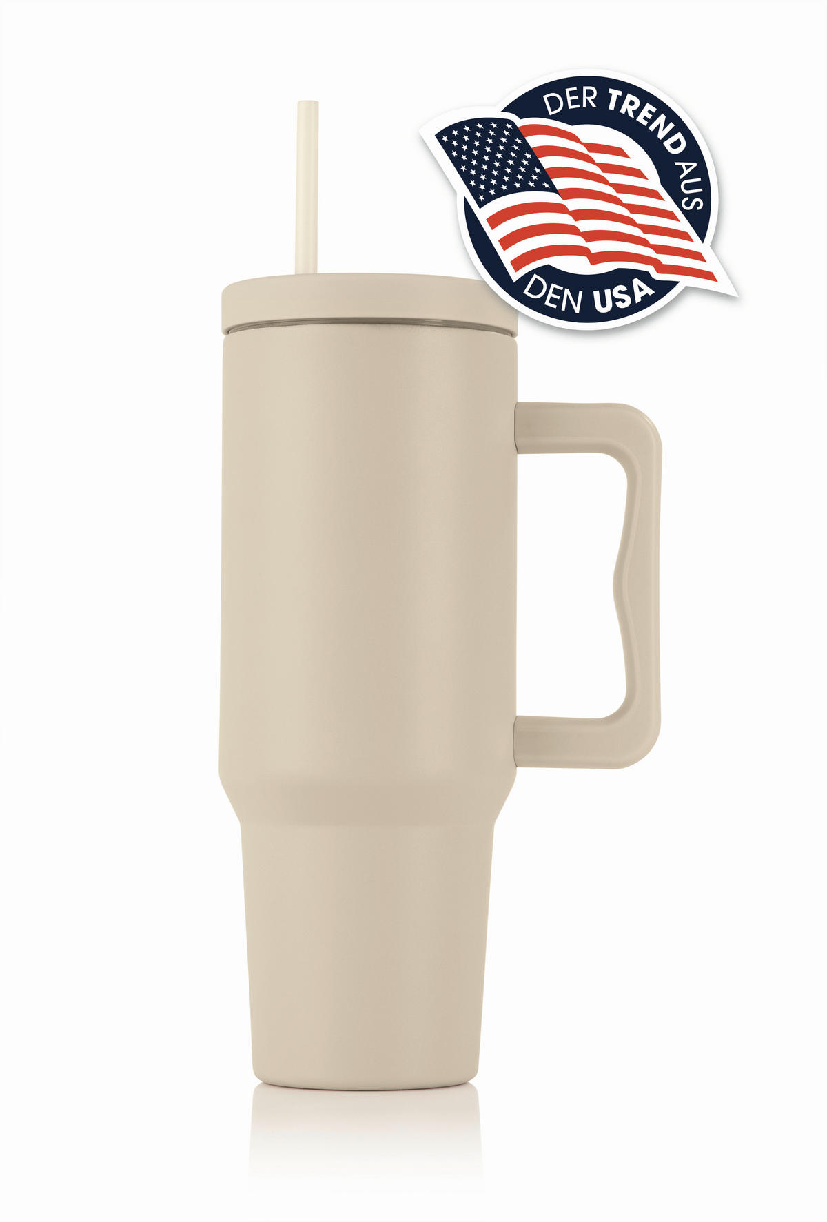 THERMOBECHER GOURMETMAXX 1,2 L  - Beige, Basics, Kunststoff/Metall (15,5kg) - GOURMETMAXX