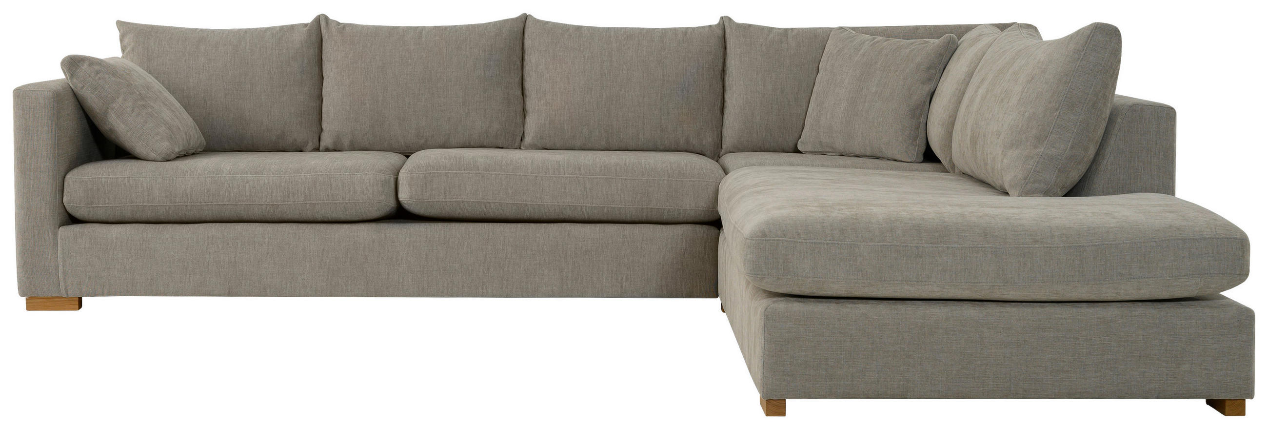 SOFFA i beige  - beige/brun, Klassisk, metall/trä (318/80/272cm) - Hom`in