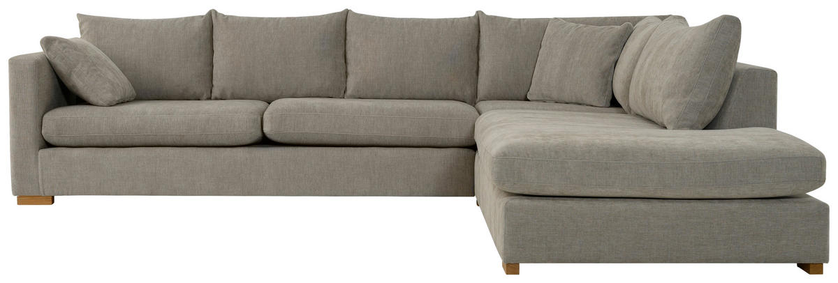 SOFFA i beige  - beige/brun, Klassisk, metall/trä (318/80/272cm) - Hom`in