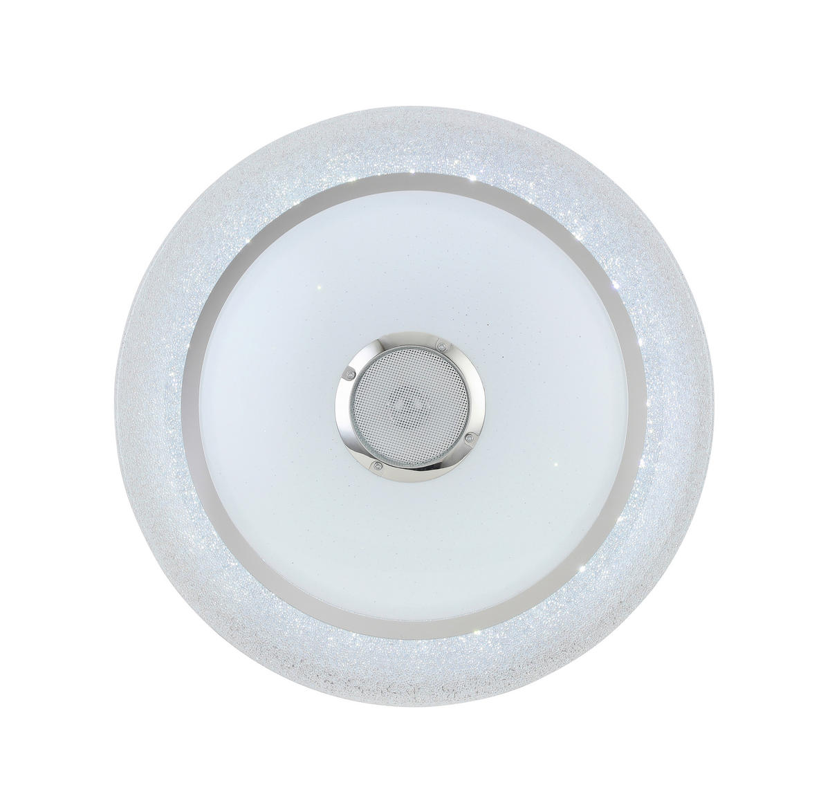 LED MENNYEZETI LÁMPA - krómszínű/fehér, Trend, műanyag/fém (38/8cm) - Novel