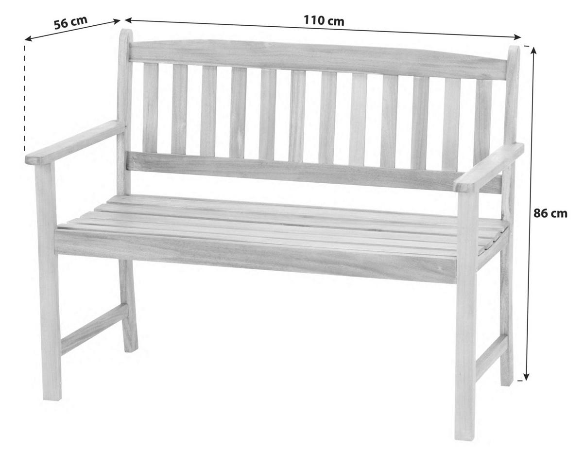 GARTENBANK in Akaziefarben  - Akaziefarben, Basics, Holz (130/50/80cm) - Acamp