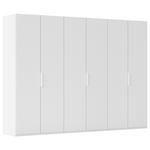 DREHTÜRENSCHRANK 301/223/61 cm,  in Weiß, 6-türig  - Weiß, Basics, Holzwerkstoff/Metall (301/223/61cm) - Novel