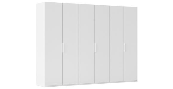 DREHTÜRENSCHRANK 301/223/61 cm,  in Weiß, 6-türig  - Weiß, Basics, Holzwerkstoff/Metall (301/223/61cm) - Novel