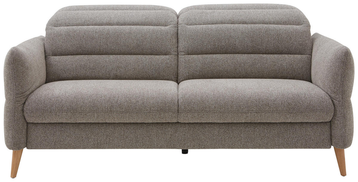 KÉTÜLÉSES KANAPÉ textil szürkésbézs  - szürkésbézs, Konventionell, textil/fa (192/220/84/103/112cm) - Dieter Knoll