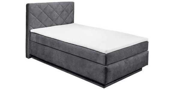 BOXSPRINGBETT 140/200 cm  in Anthrazit  - Anthrazit/Schwarz, KONVENTIONELL, Kunststoff/Textil (140/200cm) - Xora