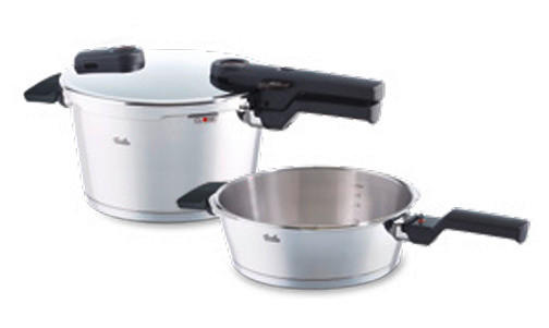 SCHNELLKOCHTOPFSET VITAQUICK  - Silberfarben, Basics, Metall - Fissler