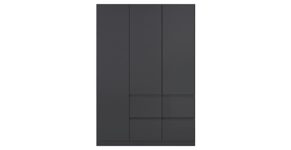 KLEIDERSCHRANK 3-türig Grau - Grau, Trend, Holzwerkstoff/Kunststoff (136/197/54cm) - Xora