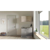MINIKUCHYNĚ RIVA 100 - dub San Remo/šampaňská, Moderní, kov/kompozitní dřevo (100cm) - FlexWell