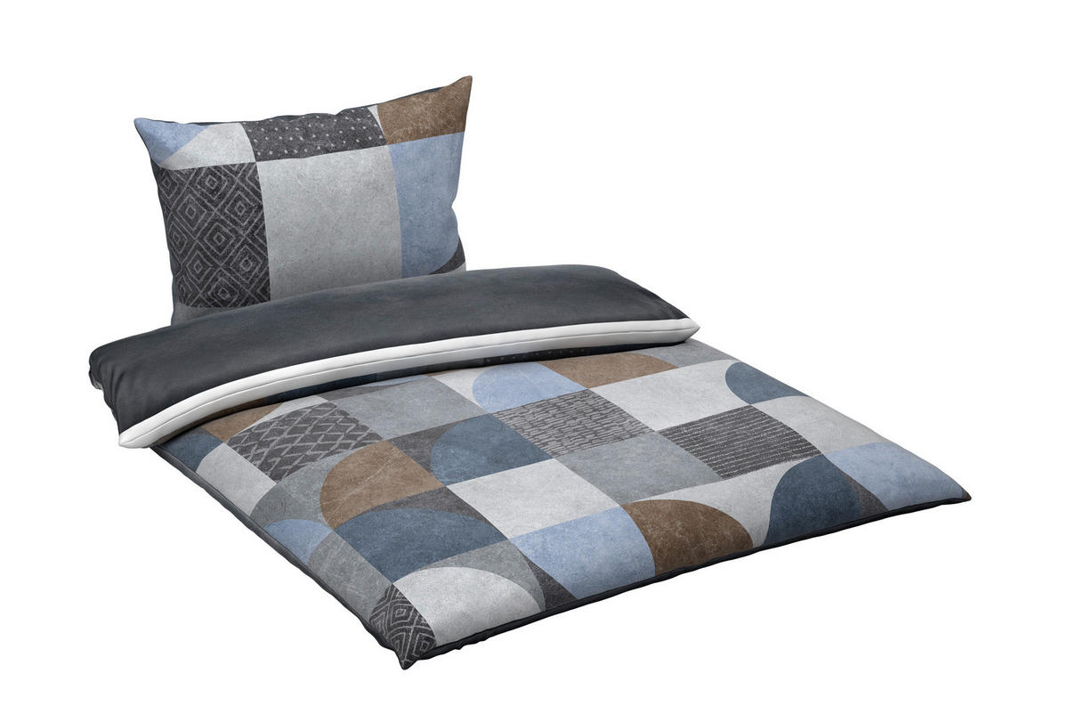 OBOJESTRANSKA POSTELJNINA 140/200 cm saten siva  - siva, Basics, tekstil (140/200cm) - Esposa