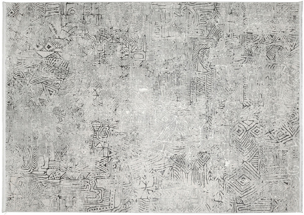 WEBTEPPICH 194/290 cm STONES Grau, Hellgrau  - Hellgrau/Grau, Design, Textil (194/290cm) - Musterring