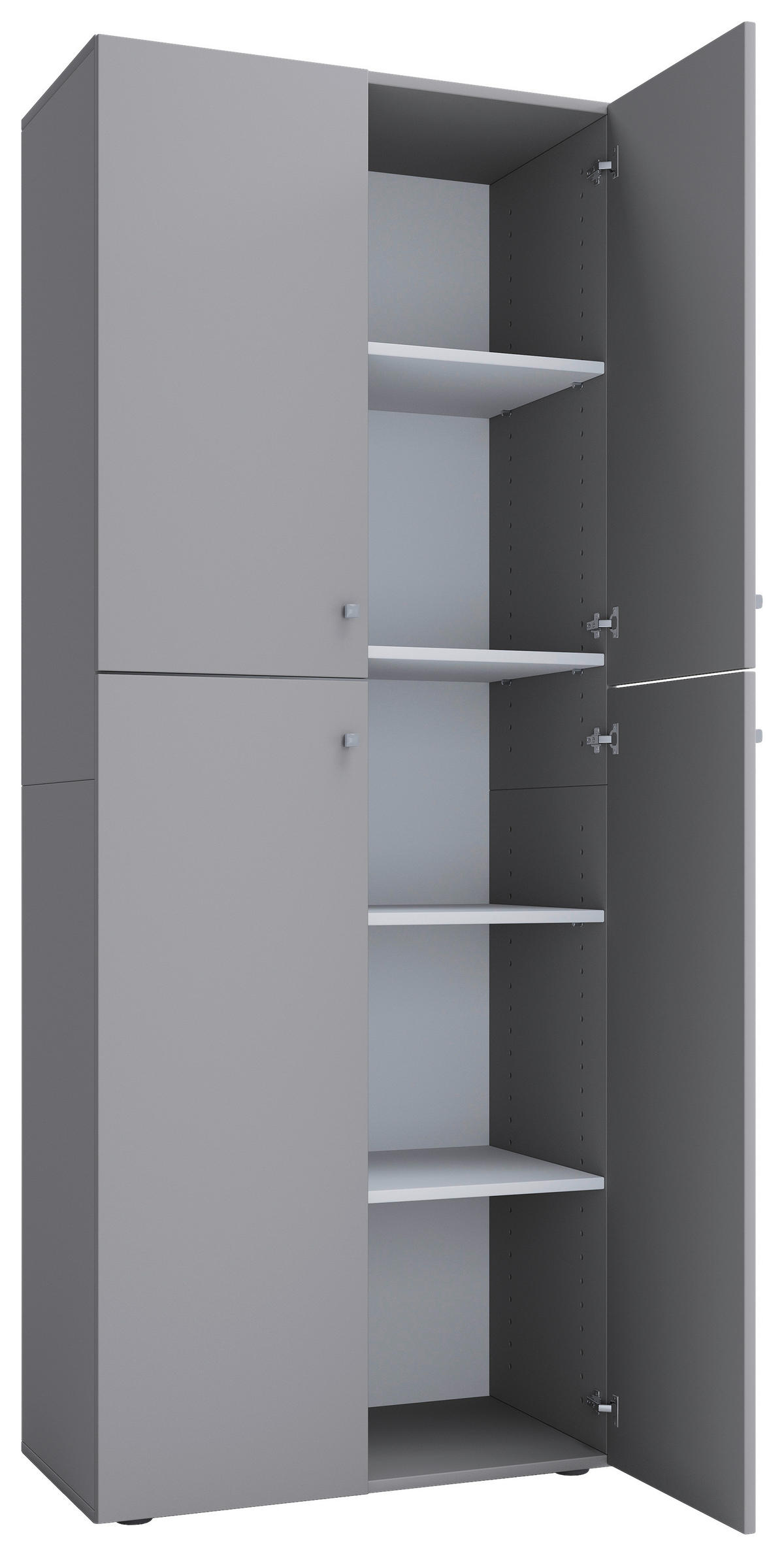 AKTENSCHRANK 70/182/37 cm  - Grau, KONVENTIONELL, Holzwerkstoff (70/182/37cm) - MID.YOU