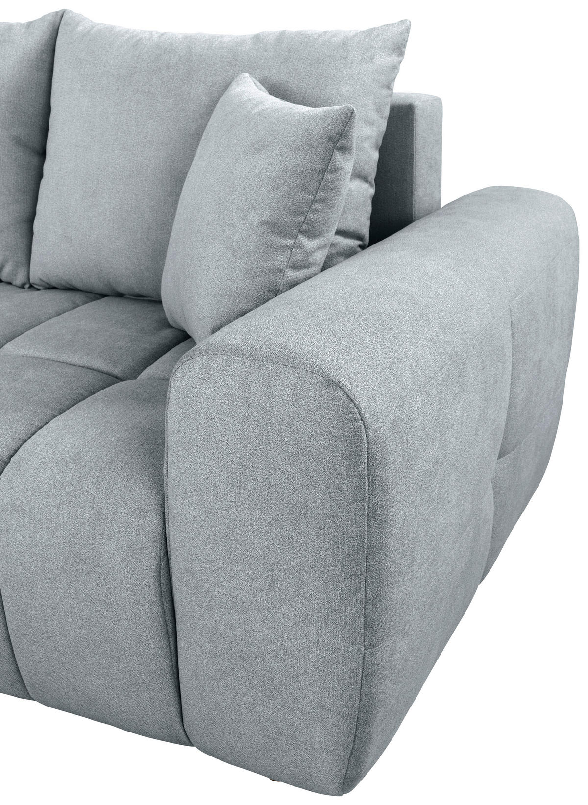 ECKSOFA in Velours Grau  - Schwarz/Grau, Konventionell, Kunststoff/Textil (168/298cm) - Carryhome
