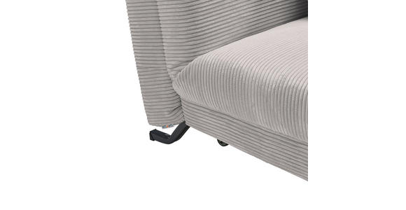 SCHLAFSOFA Cord Hellgrau - Hellgrau/Schwarz, Design, Textil/Metall (145/85/100cm) - Carryhome