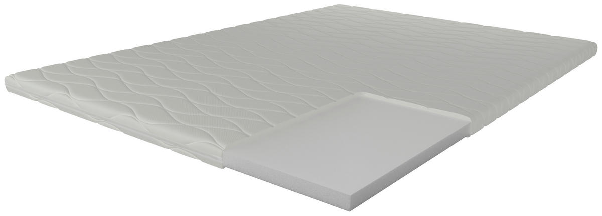 TOPPER VISCO 160/200 cm Höhe ca. 6 cm  - Weiß, MODERN, Textil (160/200cm) - Livetastic