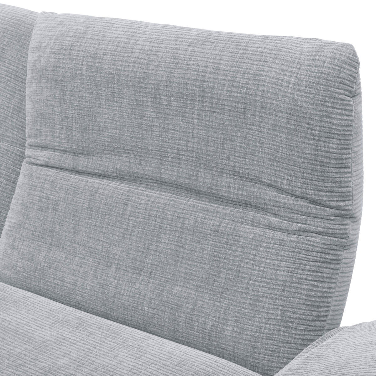 ECKSOFA in Flachgewebe Grau  277/209 cm  - Edelstahlfarben/Grau, Design, Textil/Metall (277/209cm) - Koinor