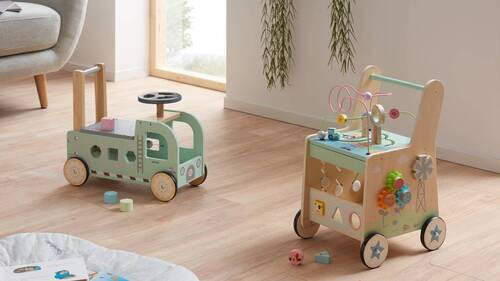 LAUFLERNWAGEN - Multicolor, Trend, Holz/Metall (31/35/50cm) - My Baby Lou