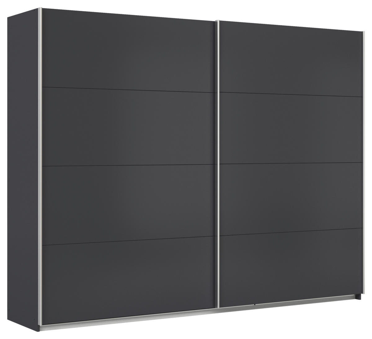 SCHWEBETÜRENSCHRANK  in Grau  - Alufarben/Grau, KONVENTIONELL, Holzwerkstoff/Metall (271/229/62cm) - Xora