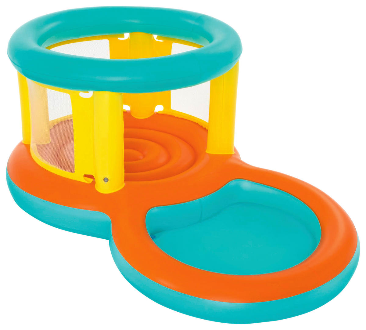 LEKSAKSPOOL 239/142/102 cm  - orange/ljusgrön, Klassisk, plast (239/142/102cm) - Bestway