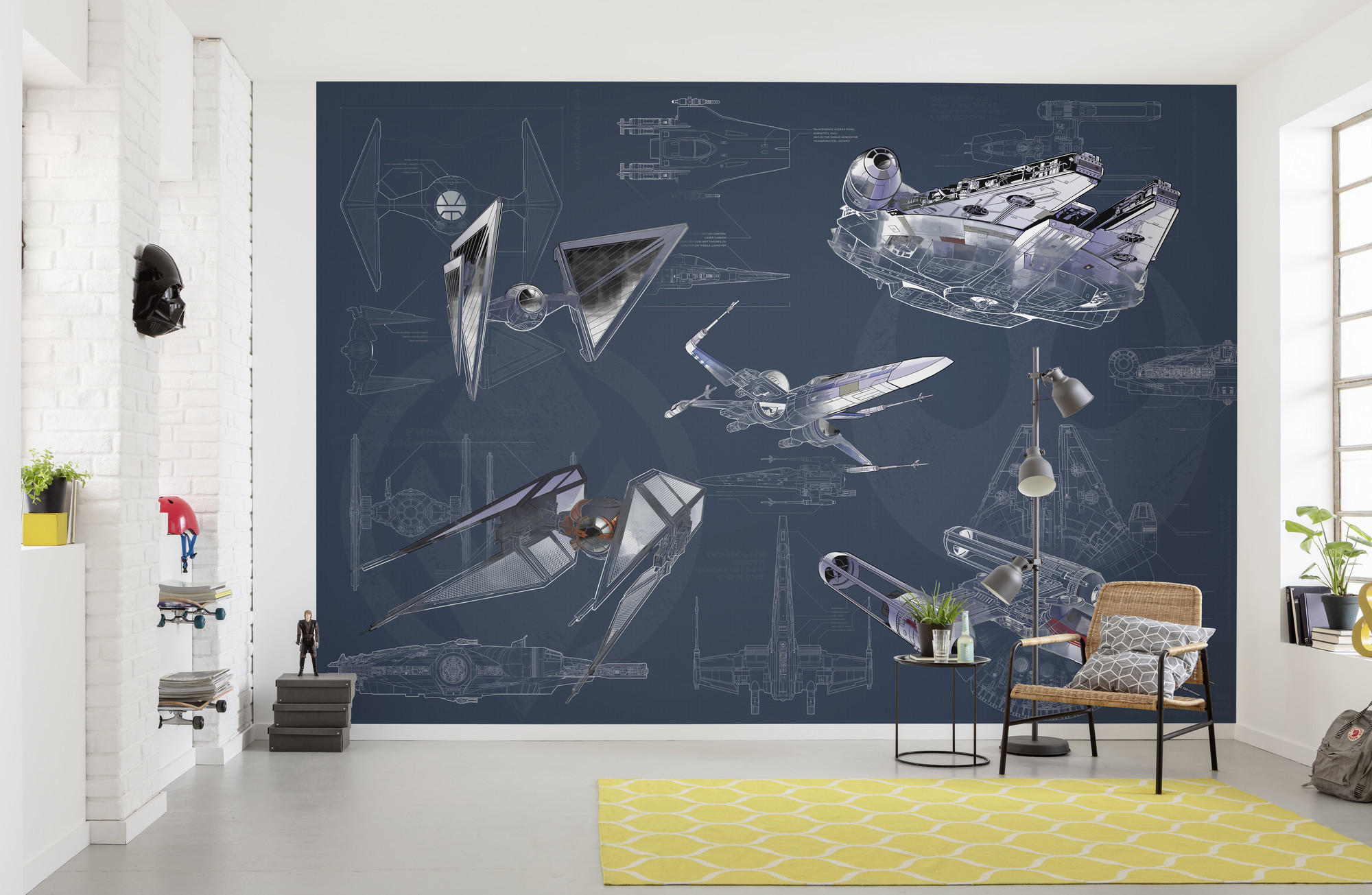 FOTOTAPETE - Blau/Grau, Trend, Textil (400/280cm) - Xora