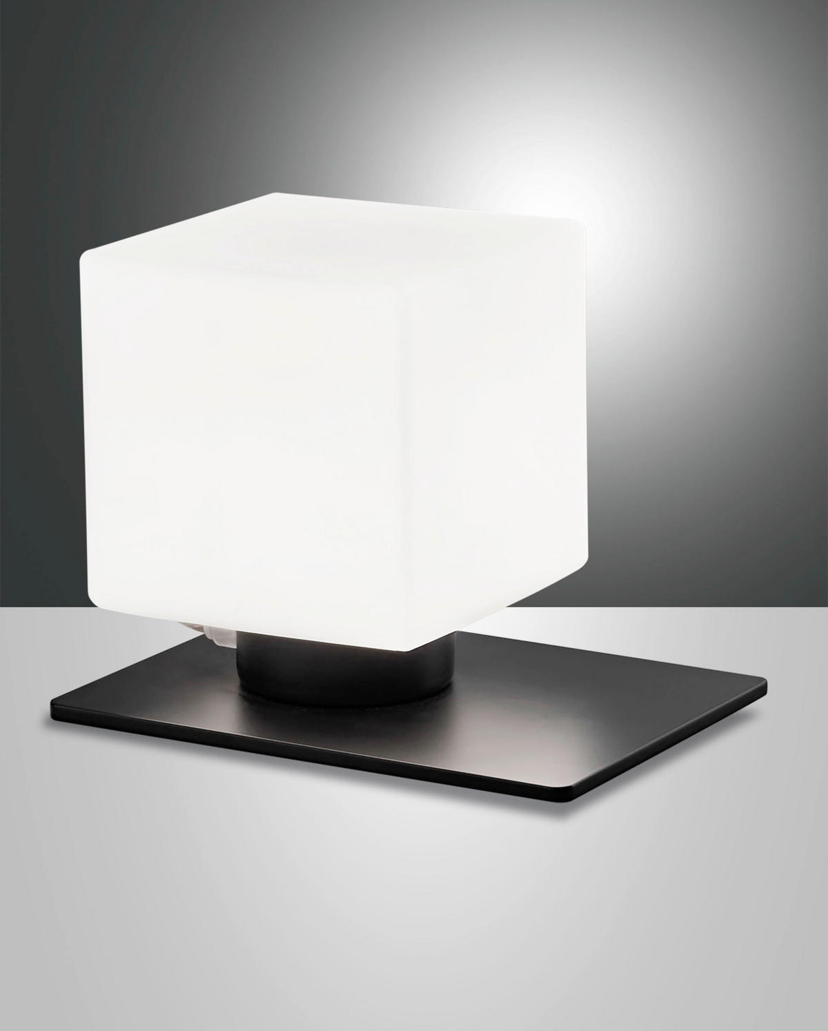 LED-TISCHLEUCHTE Zara 12/16/13 cm   - Schwarz/Weiß, Basics, Glas/Metall (12/16/13cm) - Fabas Luce