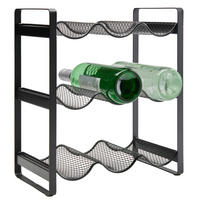 FLASCHENREGAL  - Schwarz, Design, Kunststoff/Metall (32/18/36,7cm) - Homeware Profession.