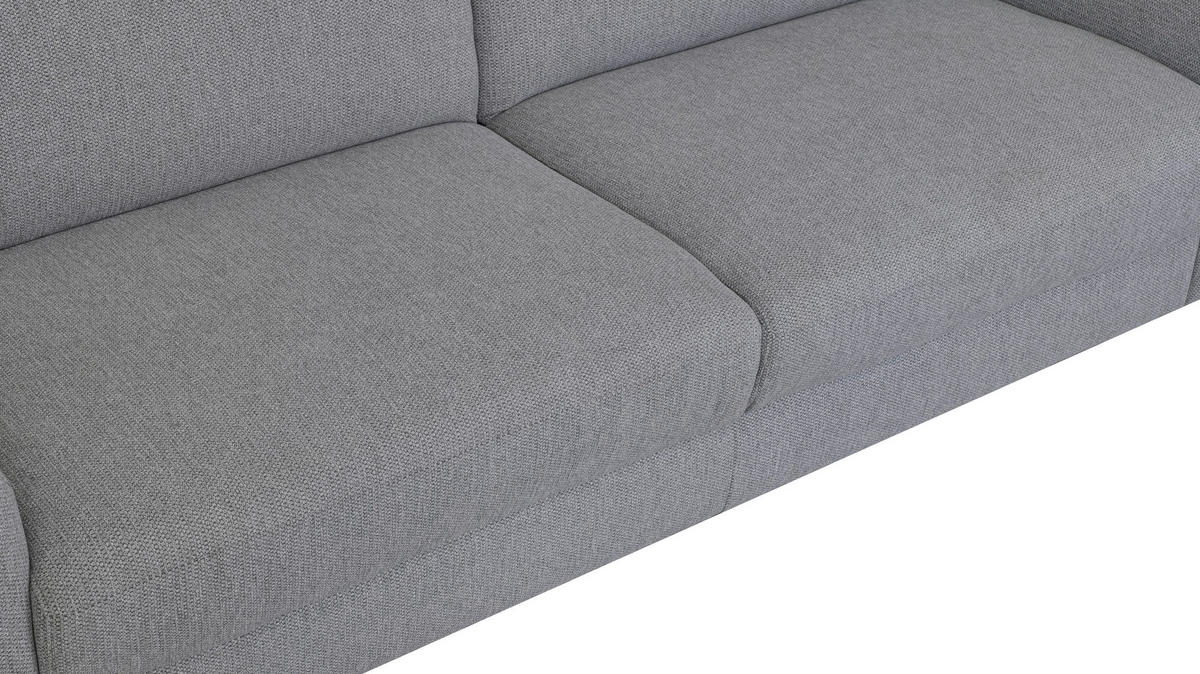 SCHLAFSOFA Webstoff Grau  - Schwarz/Grau, MODERN, Textil/Metall (219/92/101cm) - Livetastic