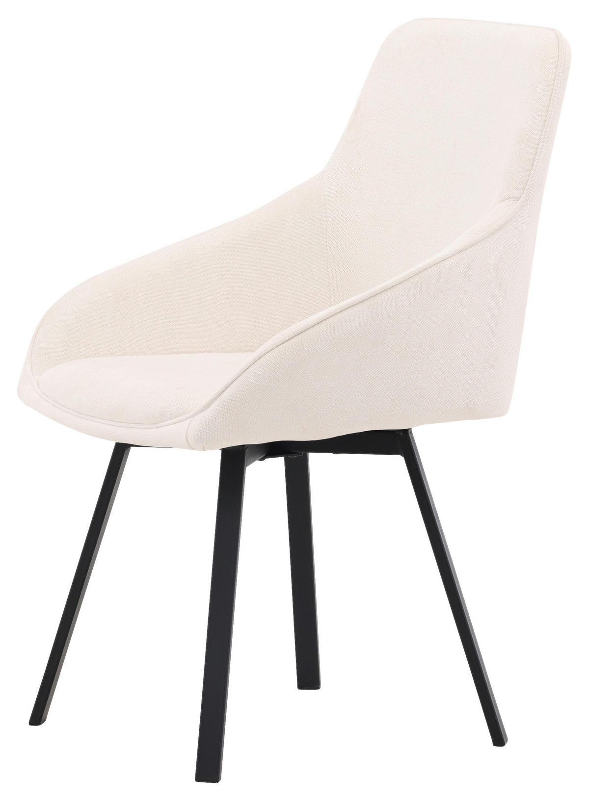STUHL-SET 2 Stück  in Stahl Textilgeflecht Metall, Textil  - Beige/Schwarz, Design, Textil/Metall (55/88/60cm) - Livetastic