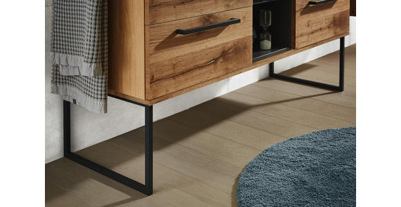BADEZIMMER - Eichefarben/Anthrazit, Basics, Glas/Holz (155cm) - Dieter Knoll